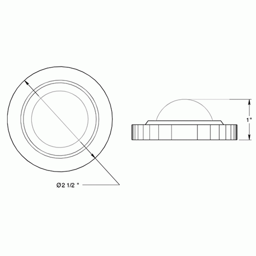 Convex Wall Door Hold / Door Stop (Brushed Nickel Finish) DELTANA