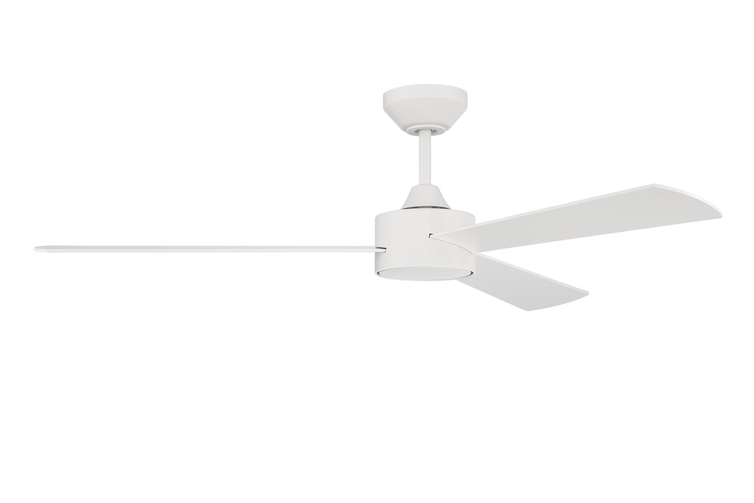 52" Provision Indoor/Outdoor (Damp) in Matte White w/ White Blades CRAFTMADE