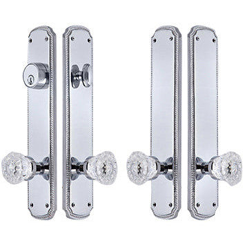 11 1/2 Inch Beaded Deadbolt Entryway Set (Polished Chrome Finish) COPPER MOUNTAIN HARDWARE