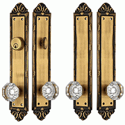 Ribbon & Reed Oval Deadbolt Entryway Set (Antique Brass Finish) COPPER MOUNTAIN HARDWARE