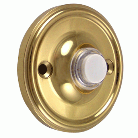 Solid Brass Traditional Style Doorbell (Polished Brass Finish) COPPER MOUNTAIN HARDWARE