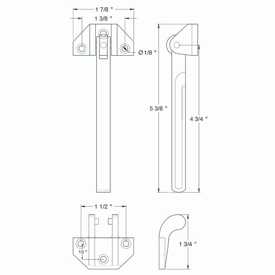 Door Guards, Security, Solid Brass 6 3/4" Door Guard (Brushed Nickel Finish) DELTANA