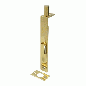 6 Inch Heavy Duty Square Flush Bolt (Polished Brass Finish) DELTANA