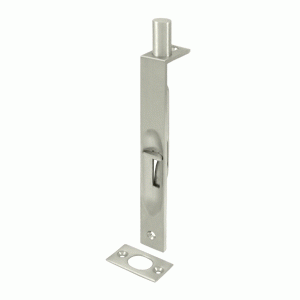 6 Inch Heavy Duty Square Flush Bolt (Brushed Nickel Finish) DELTANA