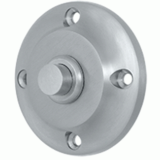 2 1/3 Inch Contemporary Push Button Door Bell (Brushed Chrome Finish) DELTANA