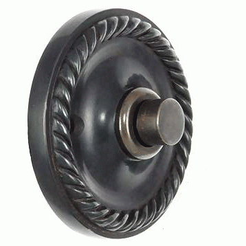 2 1/3 Inch Diameter Solid Brass Doorbell Button (Oil Rubbed Bronze) DELTANA