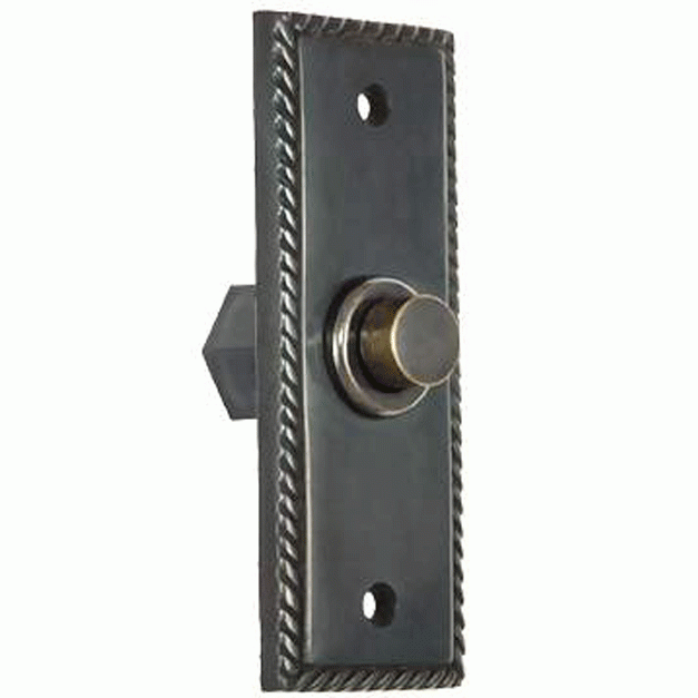 3 1/3 Inch Solid Brass Doorbell Button (Oil Rubbed Bronze Finish) DELTANA