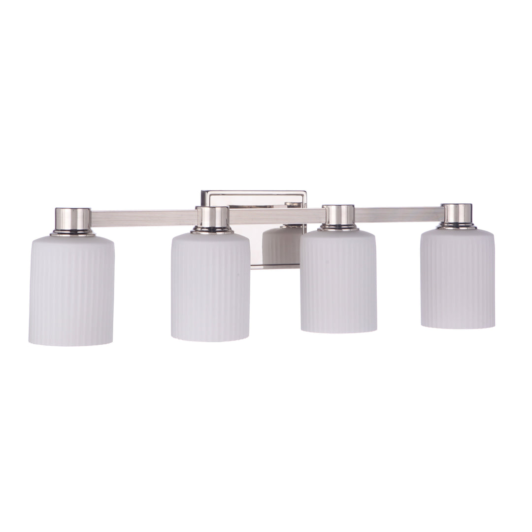 Bretton 4 Light Vanity in Polished Nickel CRAFTMADE