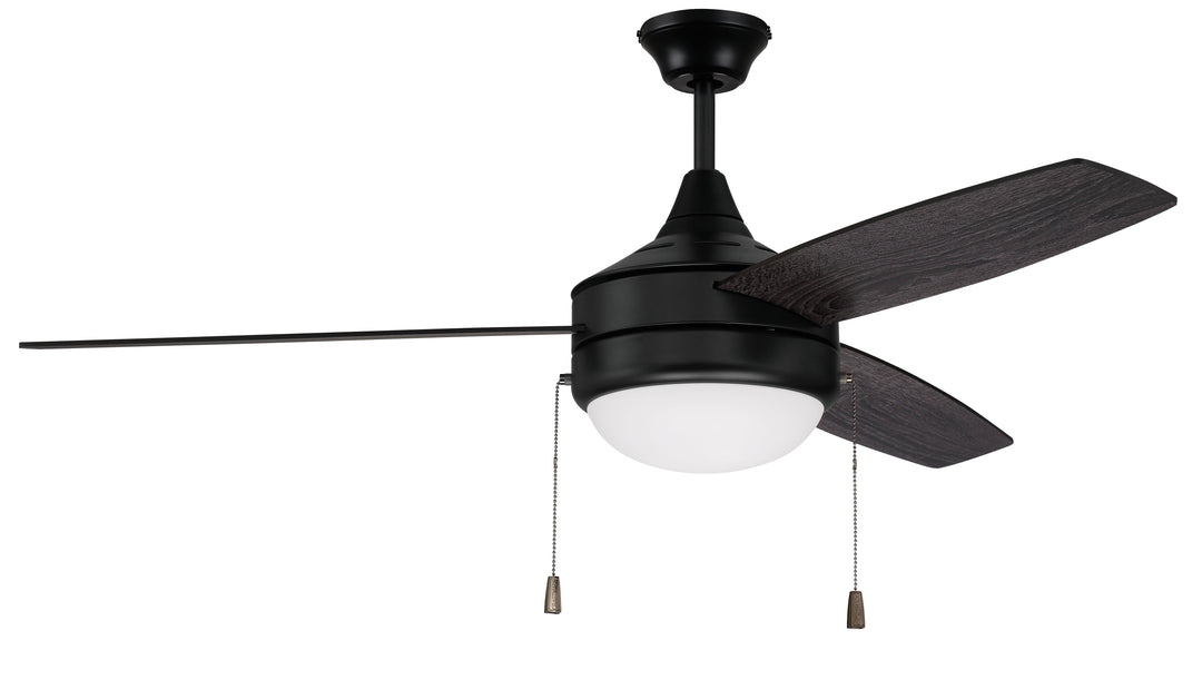 Antique Hardware 52" Phaze Energy Star 3 in Flat Black w/ Flat Black/Greywood Blades Ceiling Fan