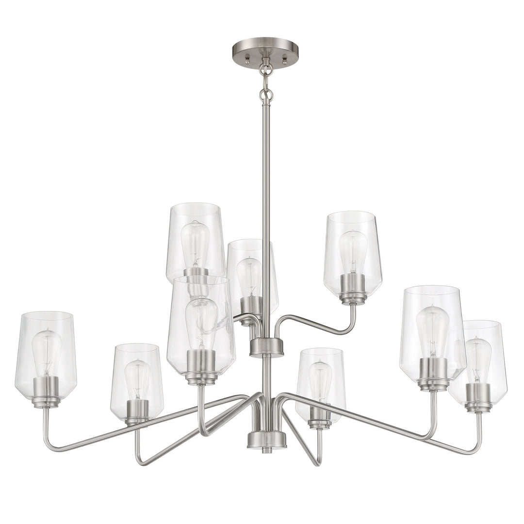 Shayna 9 Light Chandelier in Brushed Polished Nickel CRAFTMADE