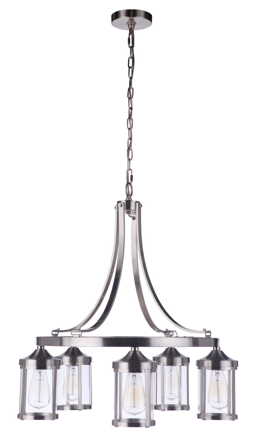 Elliot 5 Light Chandelier in Brushed Polished Nickel CRAFTMADE