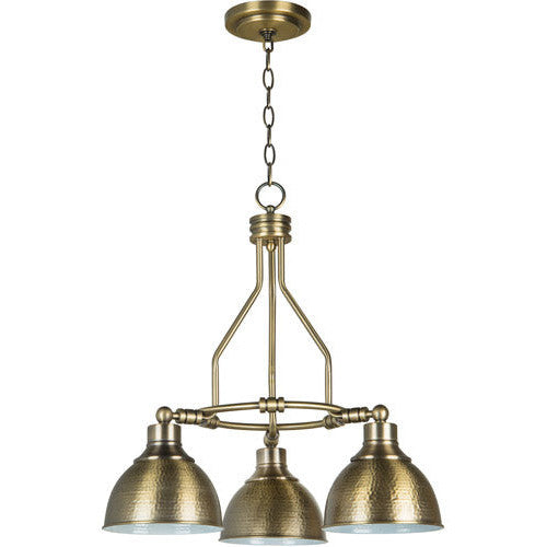 Timarron 3 Light Down Chandelier in Legacy Brass CRAFTMADE