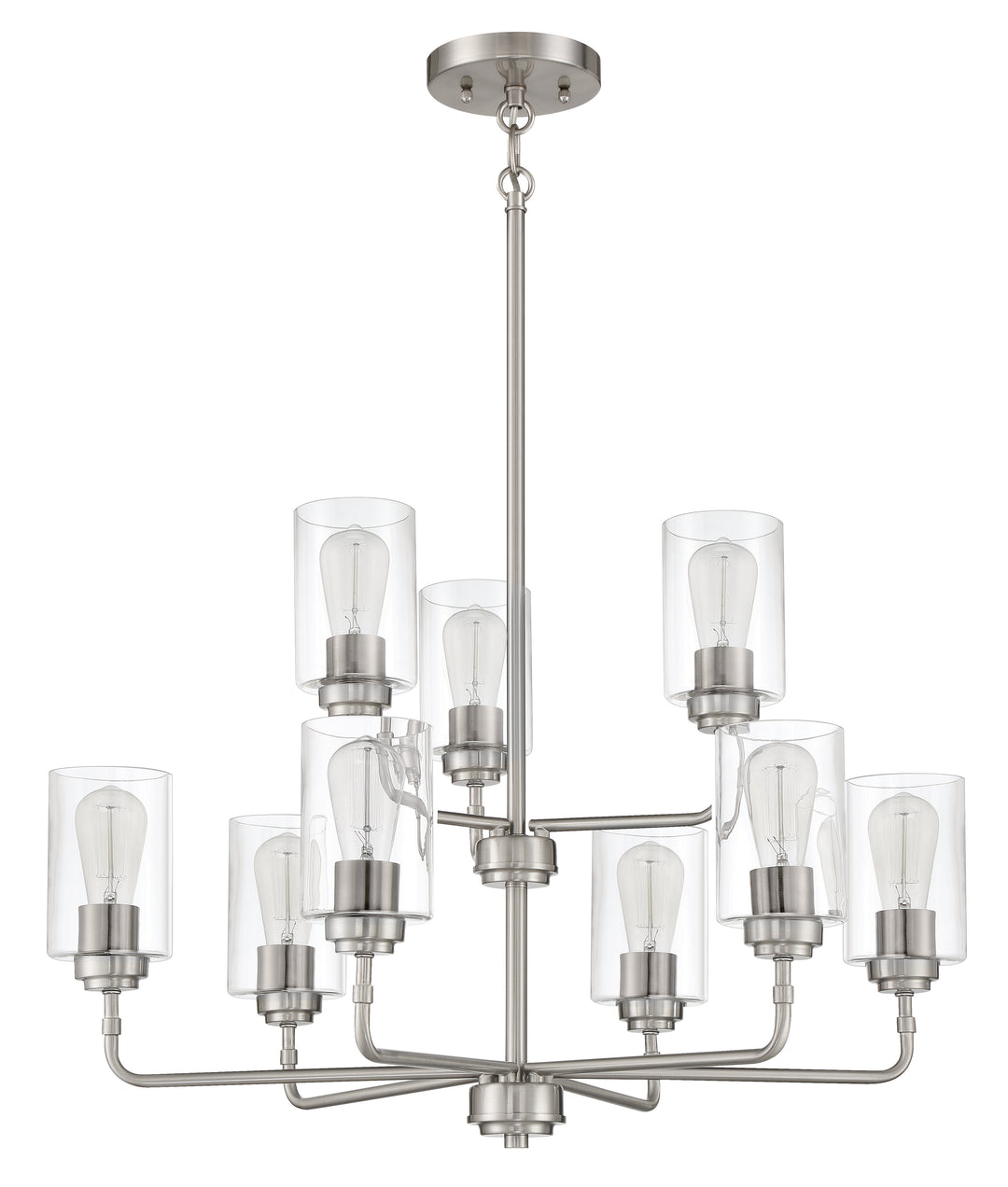 Stowe 9 Light Chandelier in Brushed Polished Nickel CRAFTMADE