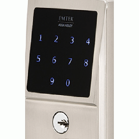 Emtek EMTouch Classic Style Electronic Keypad Entry Set with Lever (Brushed Nickel Finish) EMTEK