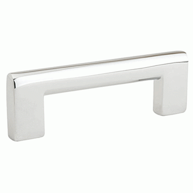 4 5/8 Inch Overall (4 Inch c-c) Brass Trail Pull (Polished Chrome Finish) EMTEK