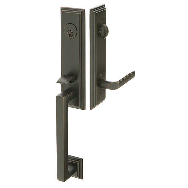 Solid Brass Wilshire Style Entryway Set (Oil Rubbed Bronze Finish) EMTEK