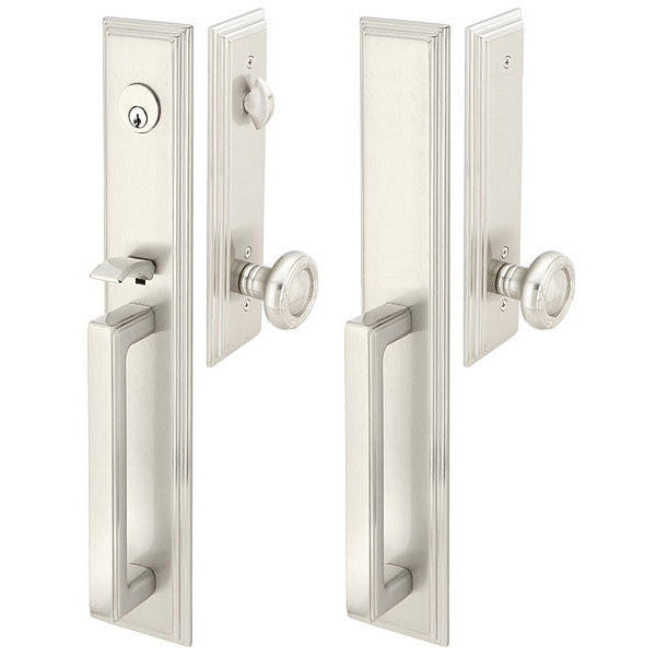 Solid Brass Melrose Style Entryway Set (Brushed Nickel Finish) EMTEK