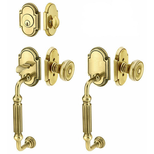 Solid Brass Knoxville Style Entryway Set (Polished Brass Finish) EMTEK