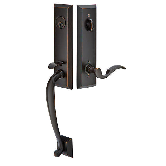 Solid Brass Adams Style Entryway Set (Oil Rubbed Bronze Finish)