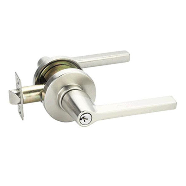 Emtek Solid Brass Helios Key In Door Lever with Disk Rosette (Several Finish Options) EMTEK