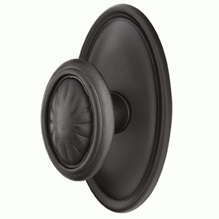 Solid Brass Lost Wax Parma Door Knob Set With Oval Rosette (Several Finish Options) EMTEK