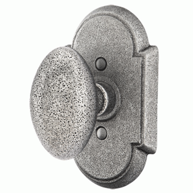 Emtek Solid Brass Savannah Door Knob Set With Arched Rosette (Several Finish Options) EMTEK