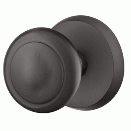 Solid Brass Sandcast Butte Door Knob Set With Disk Rosette (Several Finish Options) EMTEK