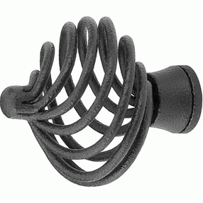 1 1/2 Inch Wrought Steel Flanders Knob (Flat Black Finish) EMTEK