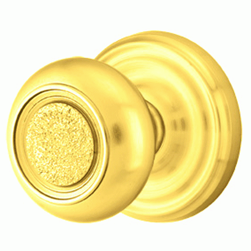 Solid Brass Belmont Door Knob Set With Regular Rosette (Several Finish Options) EMTEK