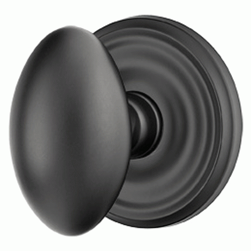 Emtek Solid Brass Egg Door Knob Set With Regular Rosette (Several Finish Options) EMTEK