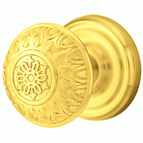 Solid Brass Lancaster Door Knob Set With Regular Rosette (Several Finish Options) EMTEK