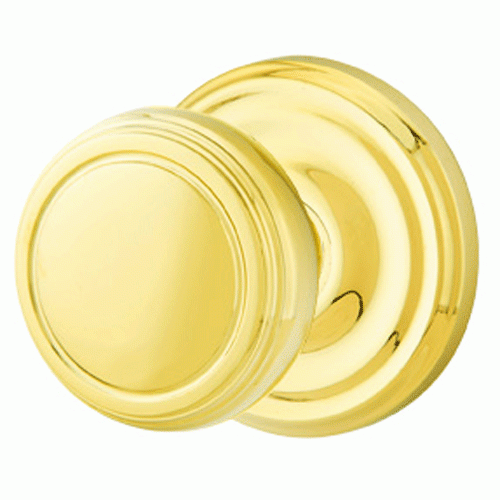 Solid Brass Norwich Door Knob Set With Regular Rosette (Several Finish Options) EMTEK