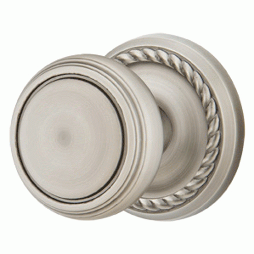 Solid Brass Norwich Door Knob Set With Rope Rosette (Several Finish Options) EMTEK