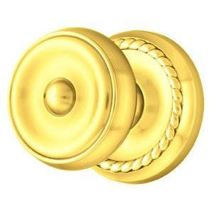 Emtek Solid Brass Waverly Door Knob Set With Rope Rosette (Several Finish Options) EMTEK