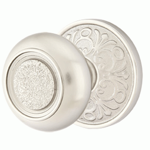 Solid Brass Belmont Door Knob Set With Lancaster Rosette (Several Finish Options) EMTEK