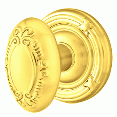 Solid Brass Victoria Door Knob Set With Ribbon & Reed Rosette (Several Finish Options) EMTEK