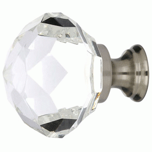 1 3/4 Inch Diamond Wardrobe Knob (Brushed Nickel Finish) EMTEK