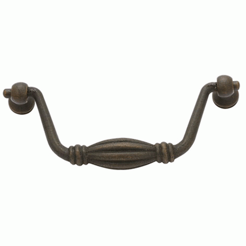 10 1/2 Inch (10 Inch c-c) Tuscany Bronze Fluted Bail Pull (Medium Bronze Finish) EMTEK