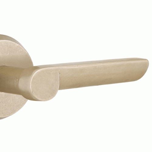 Solid Brass Sandcast Aurora Lever With Disk Rosette EMTEK