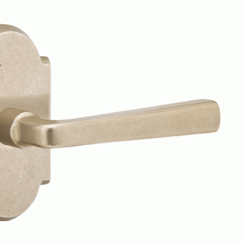 Sandcast Cimarron Lever With Arched Rosette EMTEK