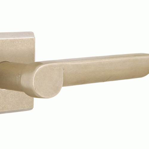 Solid Brass Sandcast Aurora Lever With Square Rosette EMTEK