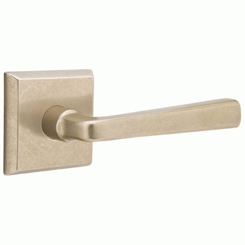 Sandcast Cimarron Lever With Square Rosette EMTEK