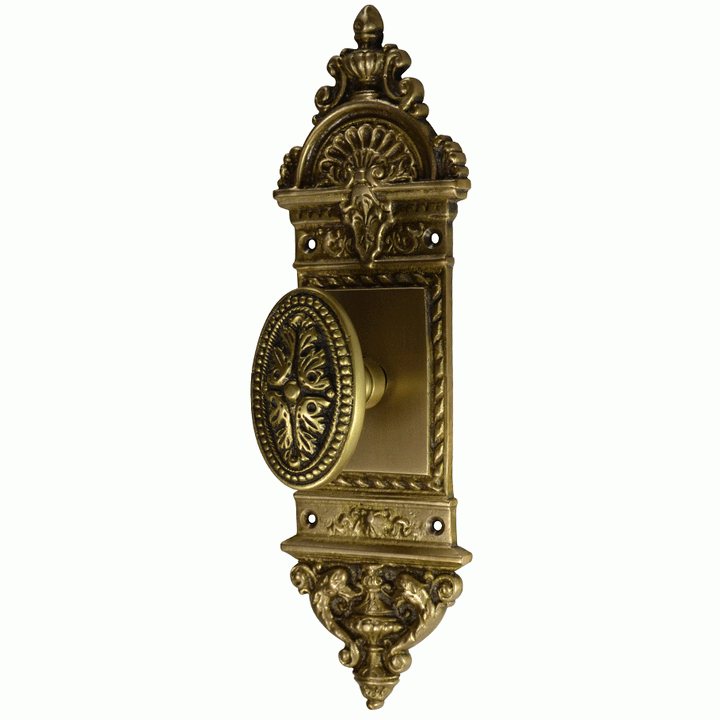 European Door Set With Beaded Style Avalon Oval Knob COPPER MOUNTAIN HARDWARE