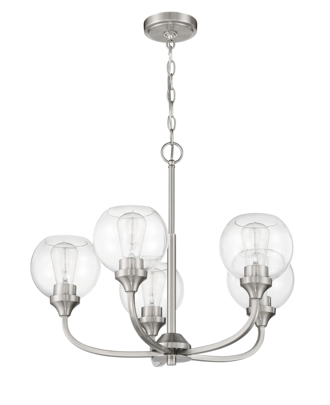 Glenda 5 Light Chandelier in Brushed Polished Nickel CRAFTMADE