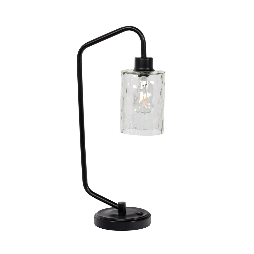 1 Light Metal Base Table Lamp w/ USB in Flat Black CRAFTMADE