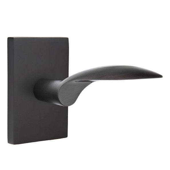 Emtek Solid Brass Mercury Lever With Modern Rectangular Rosette (Several Finish Options) EMTEK