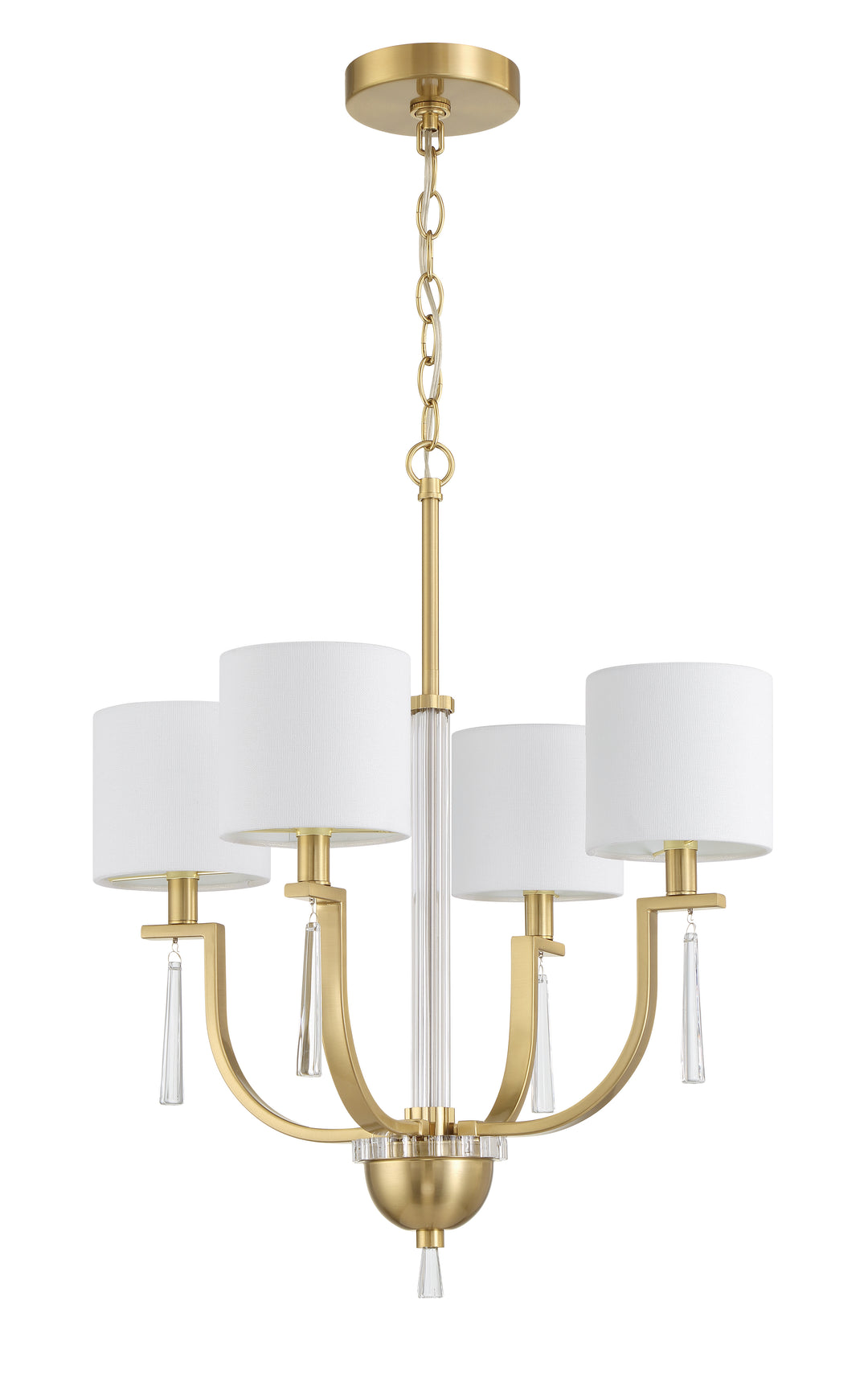 Fortuna 4 Light Chandelier in Satin Brass CRAFTMADE