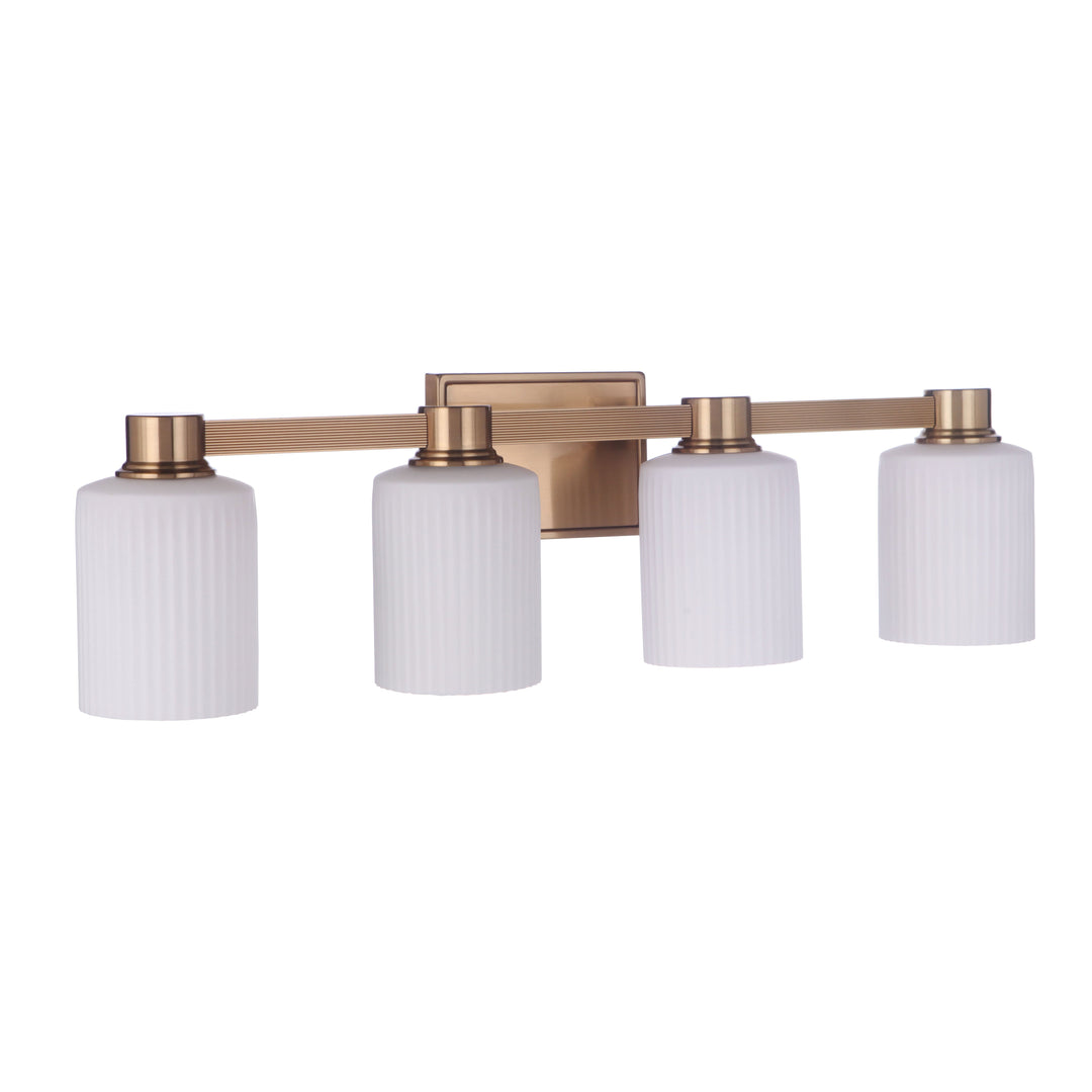 Bretton 4 Light Vanity in Satin Brass CRAFTMADE