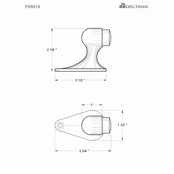 Floor Mounted Bumper Door Stop (Polished Chrome Finish) DELTANA