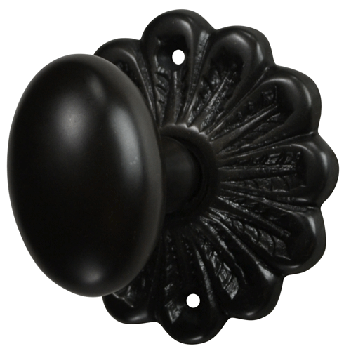 Maltesia Flower Rosette Door Set with Egg Door Knobs (Several Finishes Available) COPPER MOUNTAIN HARDWARE